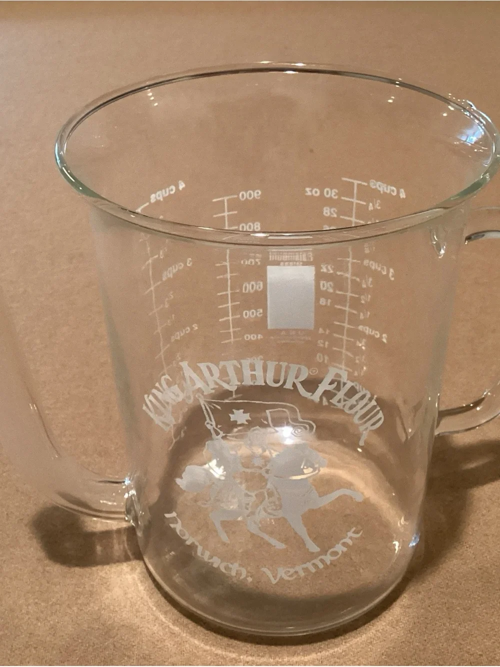 King Arthur Catamount Glass Gravy Fat Separator 4 Cup 900 ml Measure USA NOS